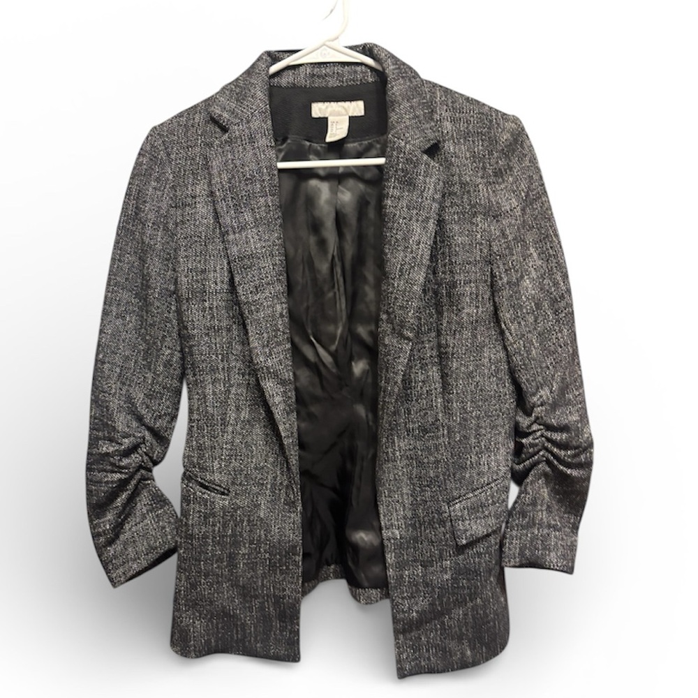 H&M Black Textured Jacket
